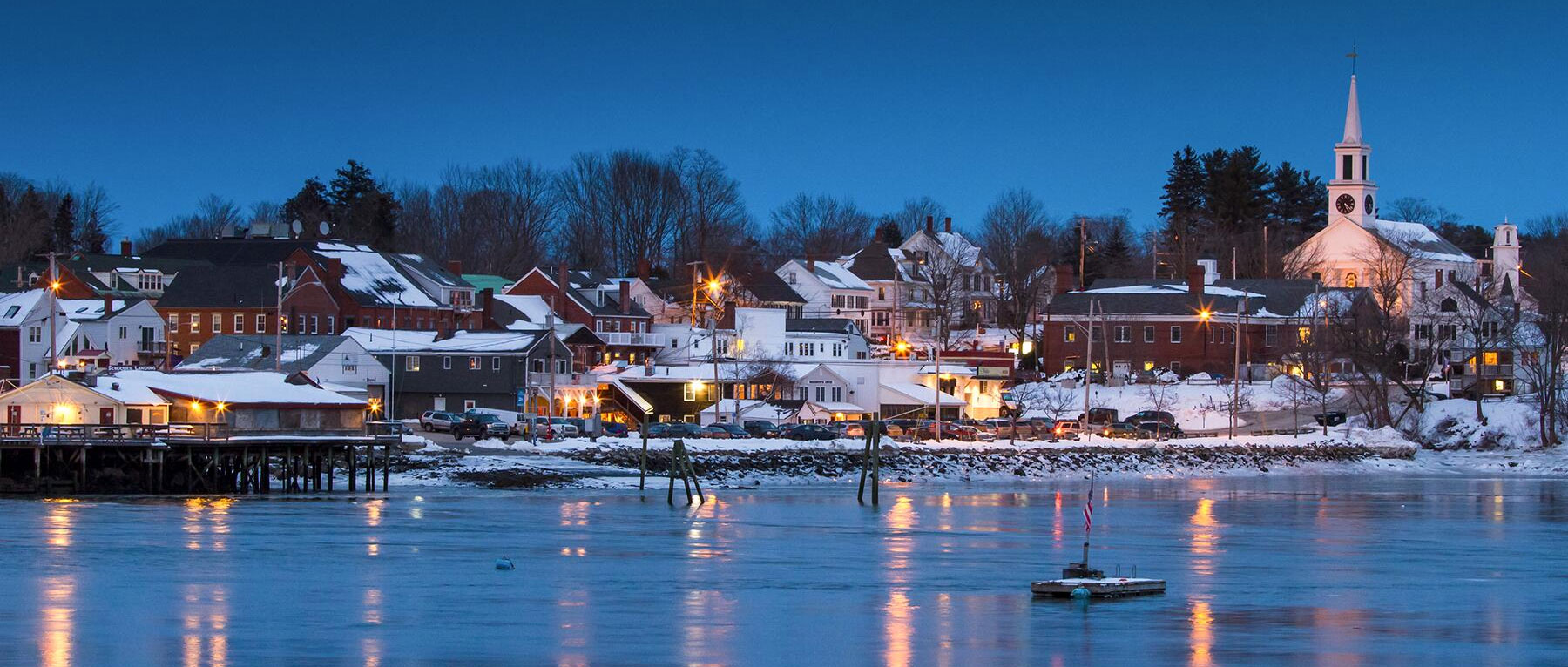 Winter in Damariscotta, Maine - Photo Credit Shutterstock