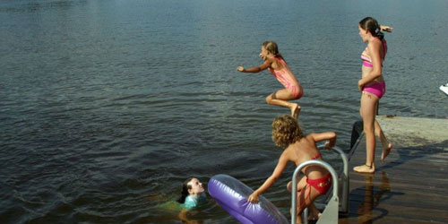 Swimming Kids 500x250 - Attean Lake Lodge - Jackman, ME