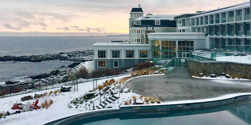 Winter Oceanside View  Cliff House Resort & Spa - Cape Neddick, ME