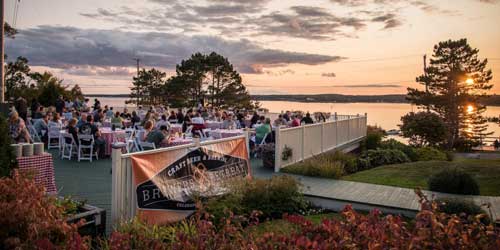 Outdoor Waterfront Dining - Spruce Point Inn - Boothbay Harbor, ME