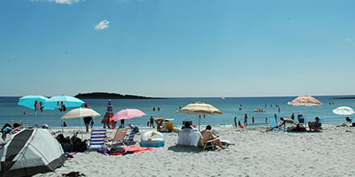 Goose rocks beach in Kennebunk region of Maine