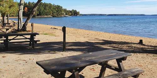 Beach Picnic Area at Sebago Lake State Park - Casco, ME - Photo Credit Maine Tourism Association