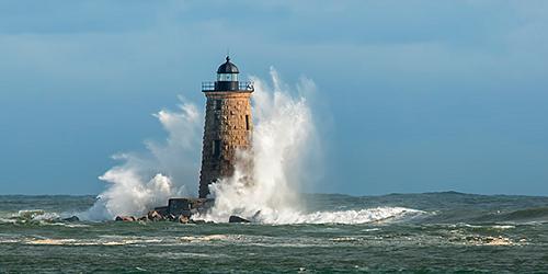 Whaleback Lighthouse - Portsmouth Harbor NH at Kittery ME - Photo Credit Allan Wood