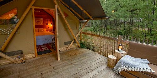 Glamping - Huttopia Southern Maine - Sanford, ME - Photo Credit Marina French