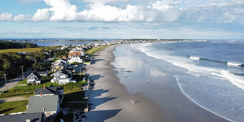 Fortune's Rocks Beach in Biddeford, ME - Photo Credit Google Maps